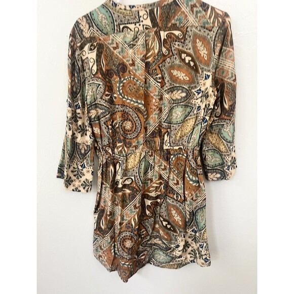 ANTHROPOLOGIE by HOLDING HORSES Paisley Palette Shirtdress DRESS 10 Top Large - Picture 8 of 11
